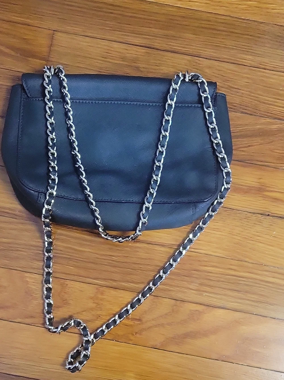 Black Chain-Strap Crossbody Bag - Tory Burch Logo